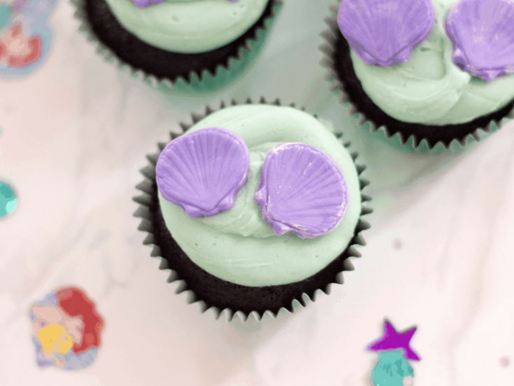 Little Mermaid Inspired Cupcakes