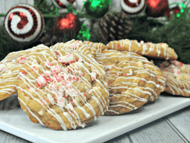 White Chocolate Chip Candy Cane Cookies